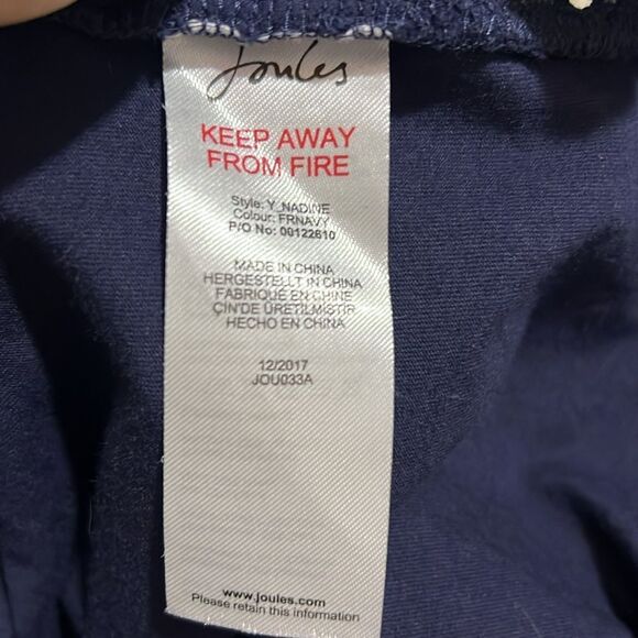 Joules Women's Size 4 Navy Open Weave Pull On T Shirt Blouse - Picture 6 of 8